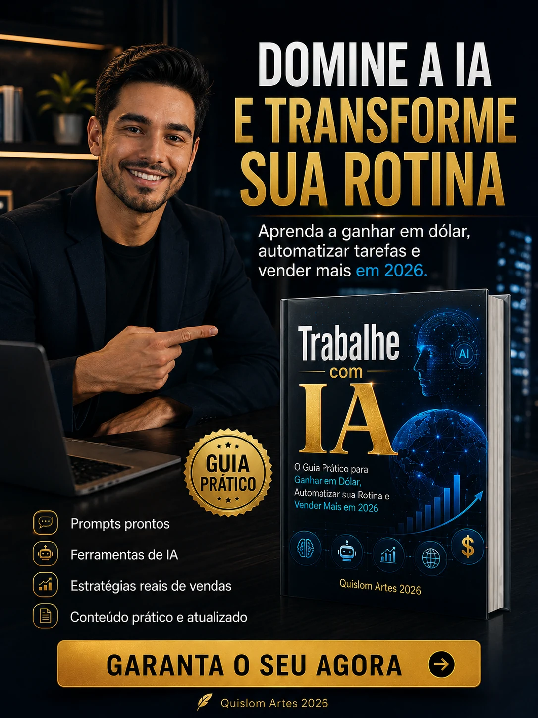 Divulgação do guia Trabalhe com IA