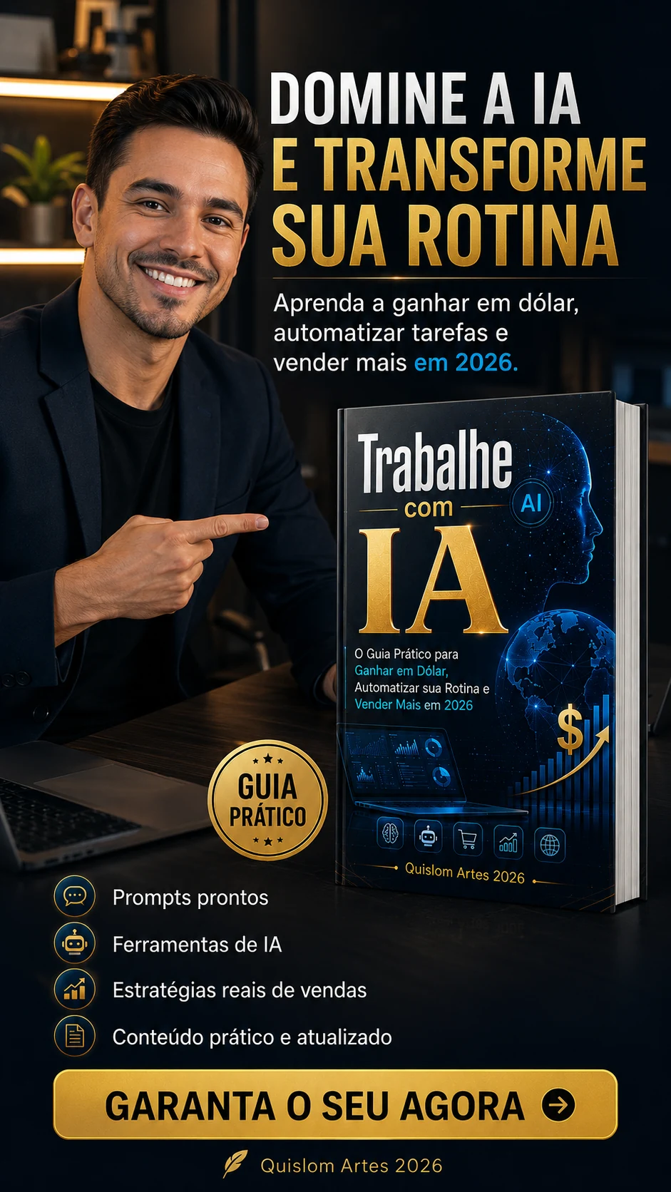 Domine a IA e transforme sua rotina com o guia Trabalhe com IA